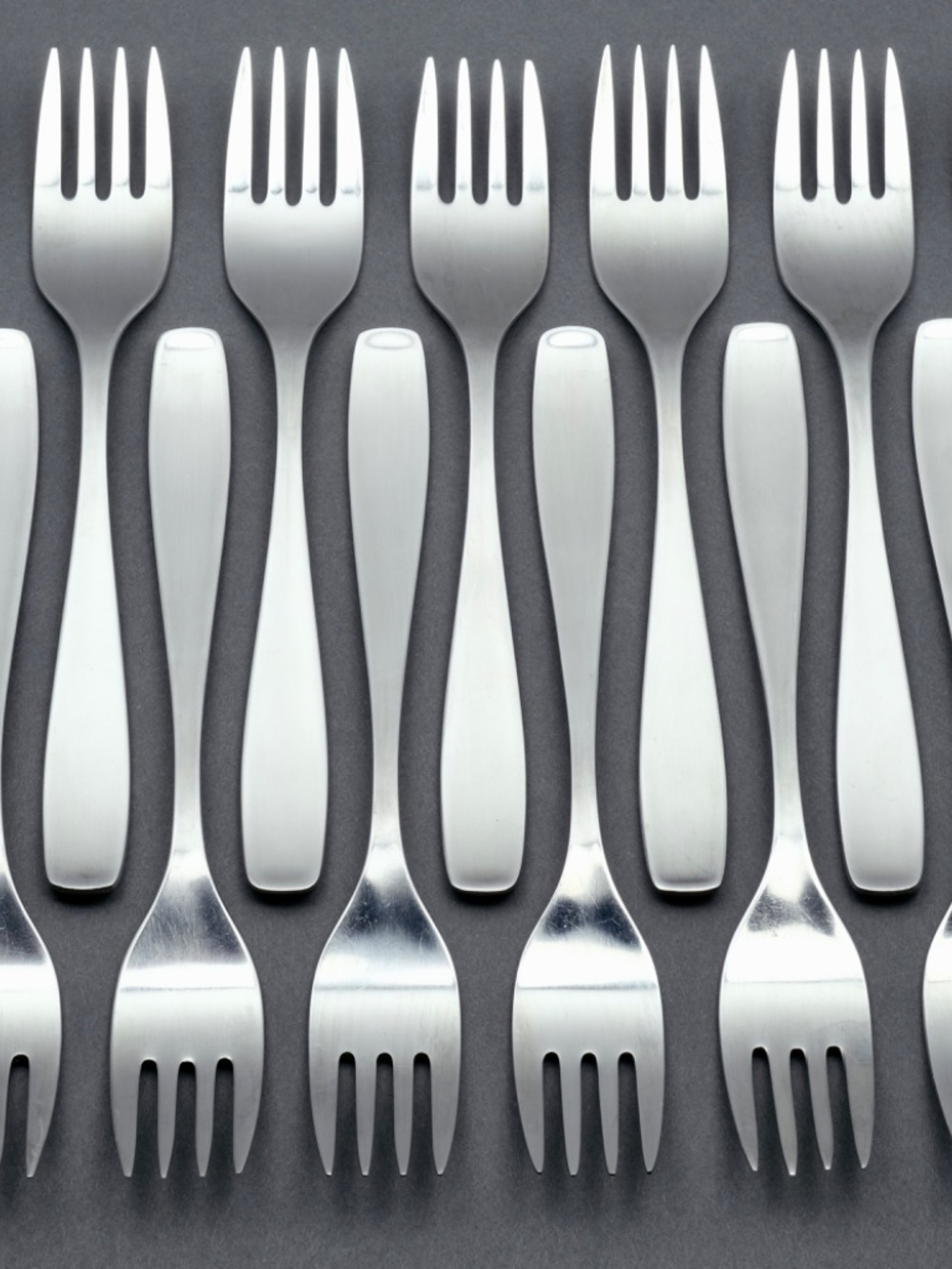 13 Salad/Dessert Forks WMF LINE Pattern Stainless Satin 6 5/8"